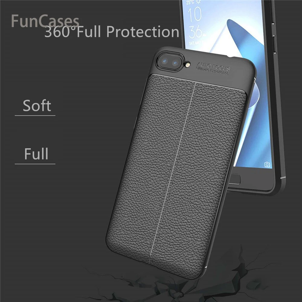 Чехол для Asus Zenfone 4 Max ZC520KL Силиконовый противоударный чехол роскошный кожаный