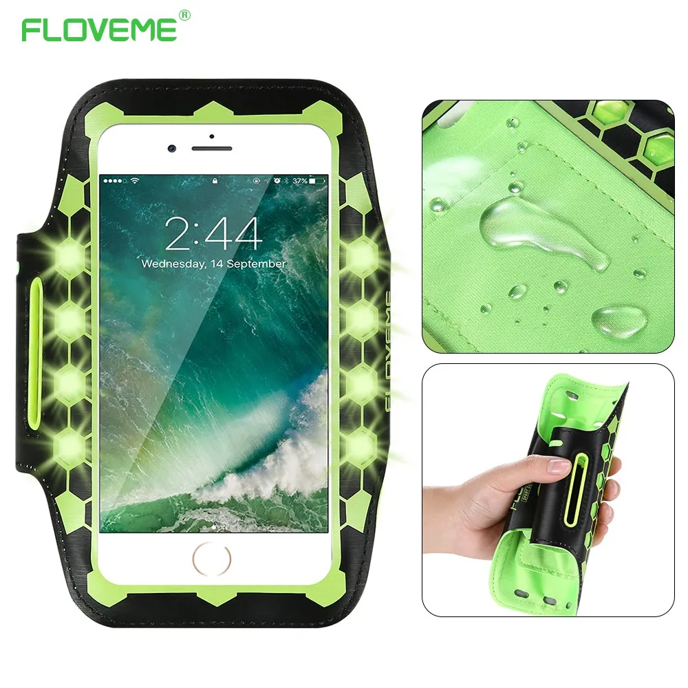 FLOVEME 5 дюймов Luminious универсальный чехол для iPhone 6 6s 7 8 Plus спортивный Xiaomi