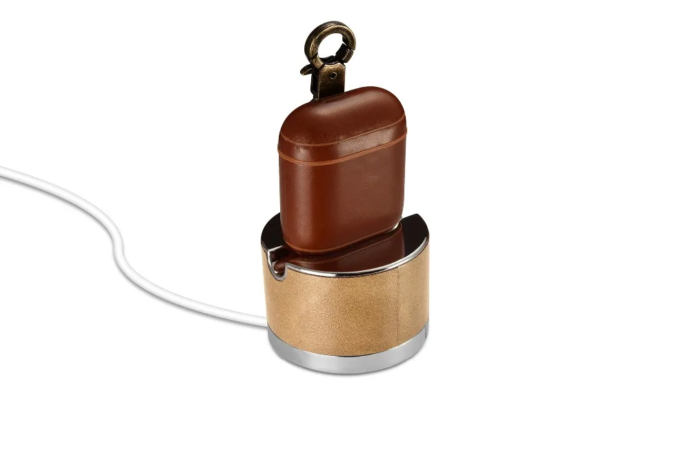 Чехол для наушников из натуральной кожи для Apple AirPods с пряжкой, чехол для крышки корпуса, противоударный защитный рукав, беспроводная коробка для наушников