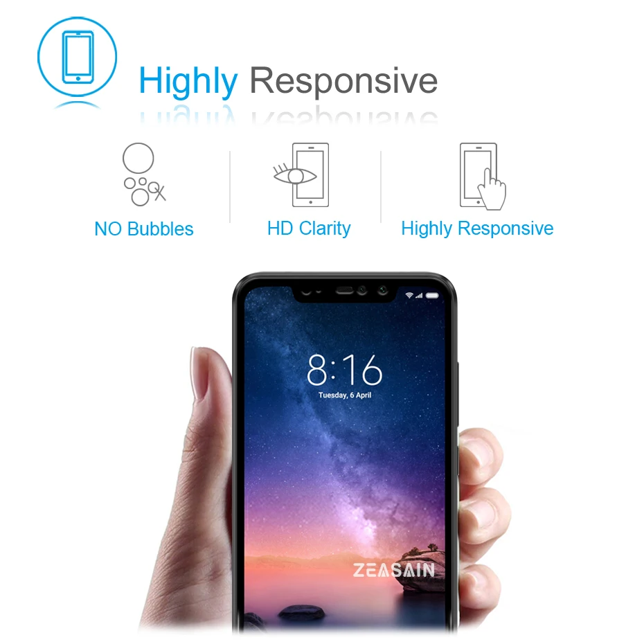 Оригинальное закаленное стекло ZEASAIN для Xiaomi Redmi Note 6 Pro Note6 защита экрана 9H HD