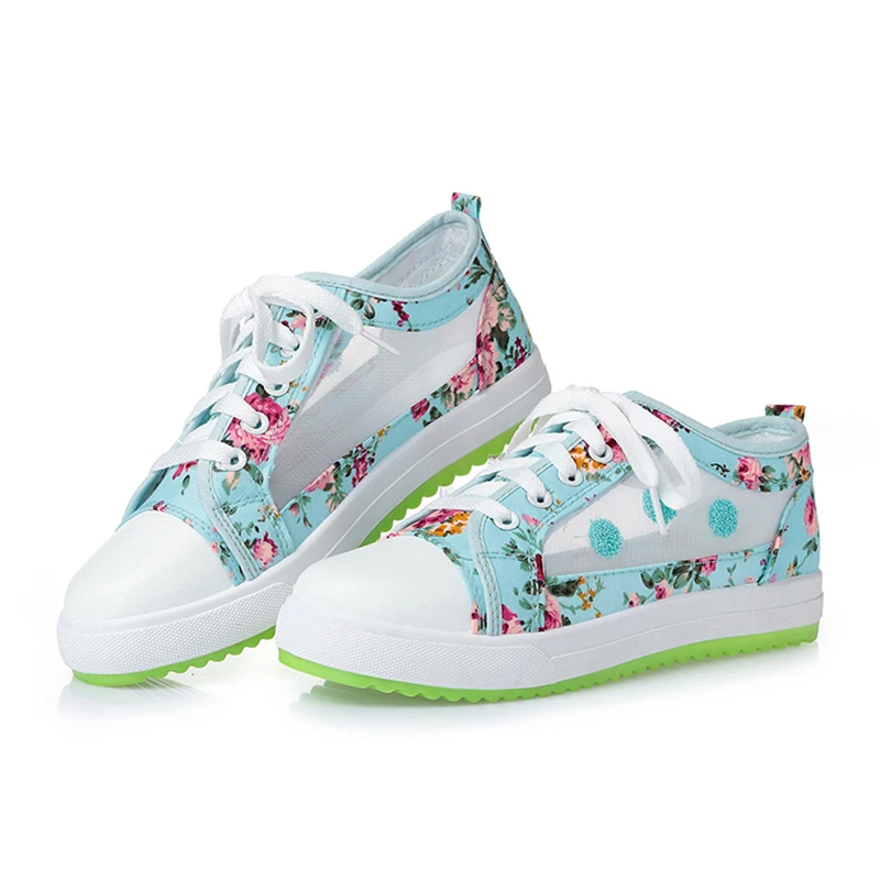 Женские парусиновые туфли на плоской подошве шнуровке | Обувь