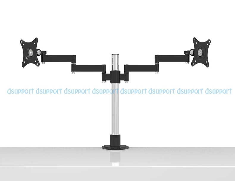 

Desktop Dual LCD Computer Monitor Holder 360degree Rotary Free Lifting Dual Monitor Mount Arm Loading 10kgs Each