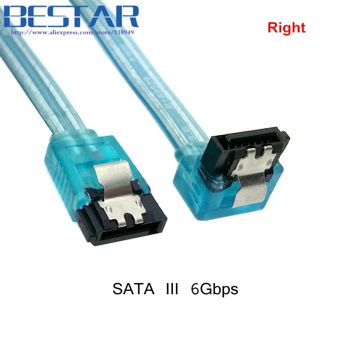 Высокоскоростной прямой и прямоугольный кабель 6 Гбит/с SATA 3 0 III 7Pin к SATA3.0 плоский
