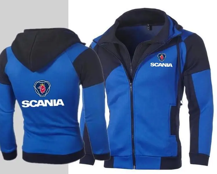 Лидер продаж SCANIA модные для мужчин Тонкий Осень и зима двойная молния кардиган с