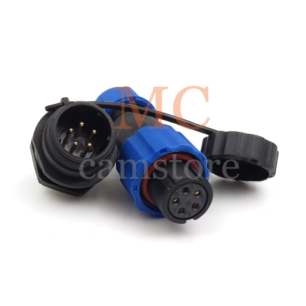 SD13 IP68 5 Pin Водонепроницаемый разъём кабельный переходник 5Pin промышленных Панель