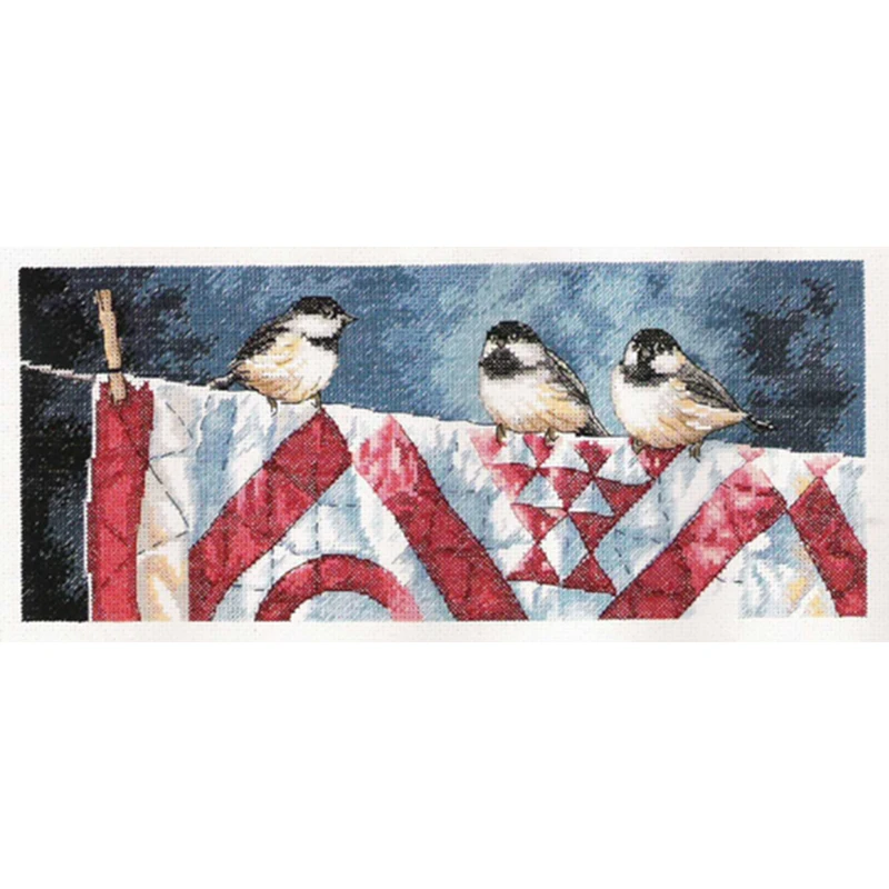 Набор для вышивки крестиком с тремя птицами | Дом и сад