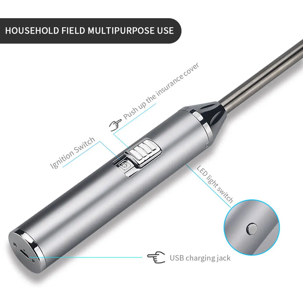 Arc Pulse BBQ Зажигалка USB Электронная зажигалка женские Кухонные гаджеты портативная