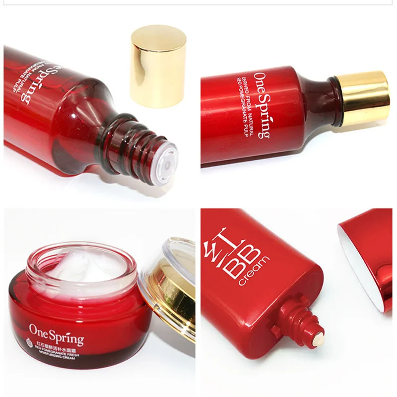 5 шт./компл. набор для ухода за кожей из красного граната лосьон глубокого