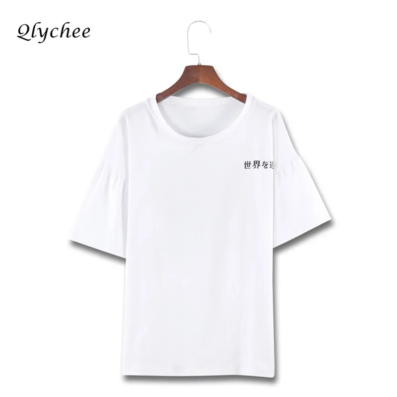 Qlychee уличной моды женские футболка Fuji японский принтом Повседневная Для женщин