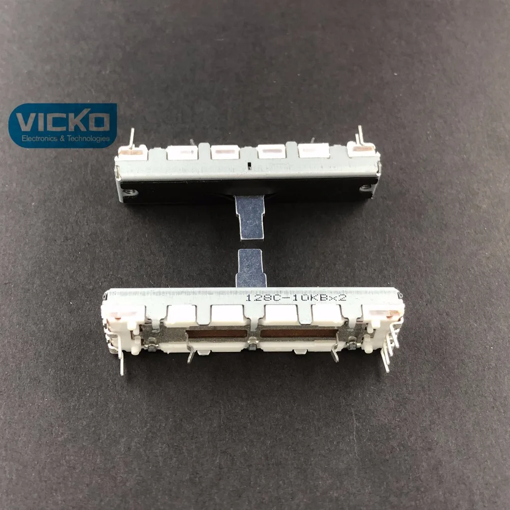 Japan ALPS 4 5 cm 45mm 10KBX2 B10KX2 B10K двойной скользящий потенциометр с середины валом