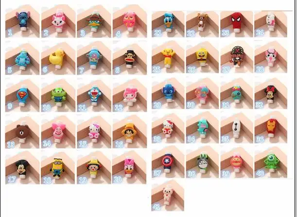 Tell us number Silicone Digital Cable Protector Cord Protecotor Protective sleeves USB cable winder cover for iphone Samsung Headphone Cord - Цвет: Tell us number