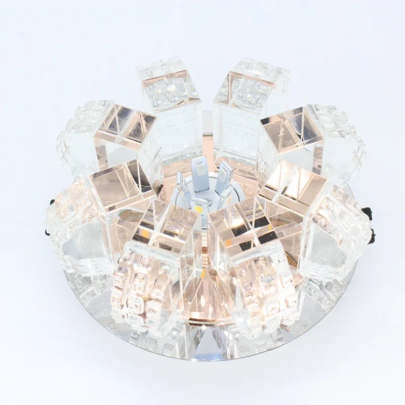 $21.34 Modern LED Crystal Ceiling Light 5W/3W Indoor Aisle Lamp Corridor Lights Crystal LED Lighting For Living Room AC110-260V