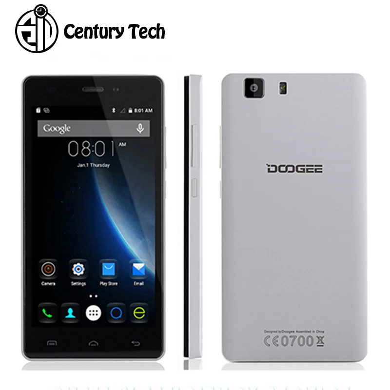 Original Doogee X5 5.0" 1280*720 Mobile Phone Android 5.1 MTK6580 Quad Core 1GB RAM 8GB ROM 8MP Dual SIM 2400mAh WCDMA OTG