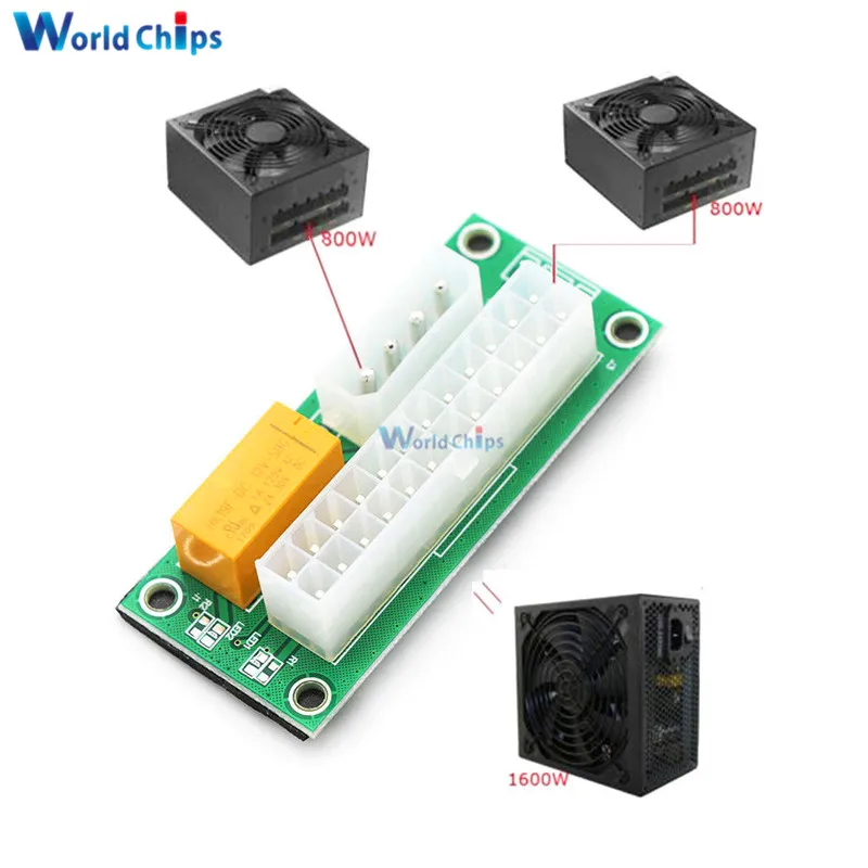 ATX 24Pin к Molex 4Pin Dual PSU источник питания синхронизация стартер удлинитель Кабель