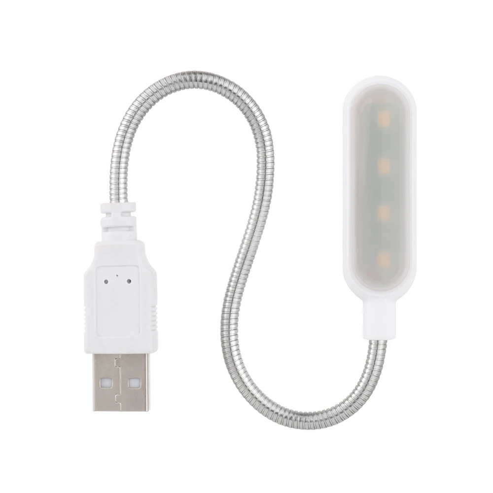 1 шт. мини светильник с 4 светодиодами и USB подсветкой гибкая яркая компьютерная