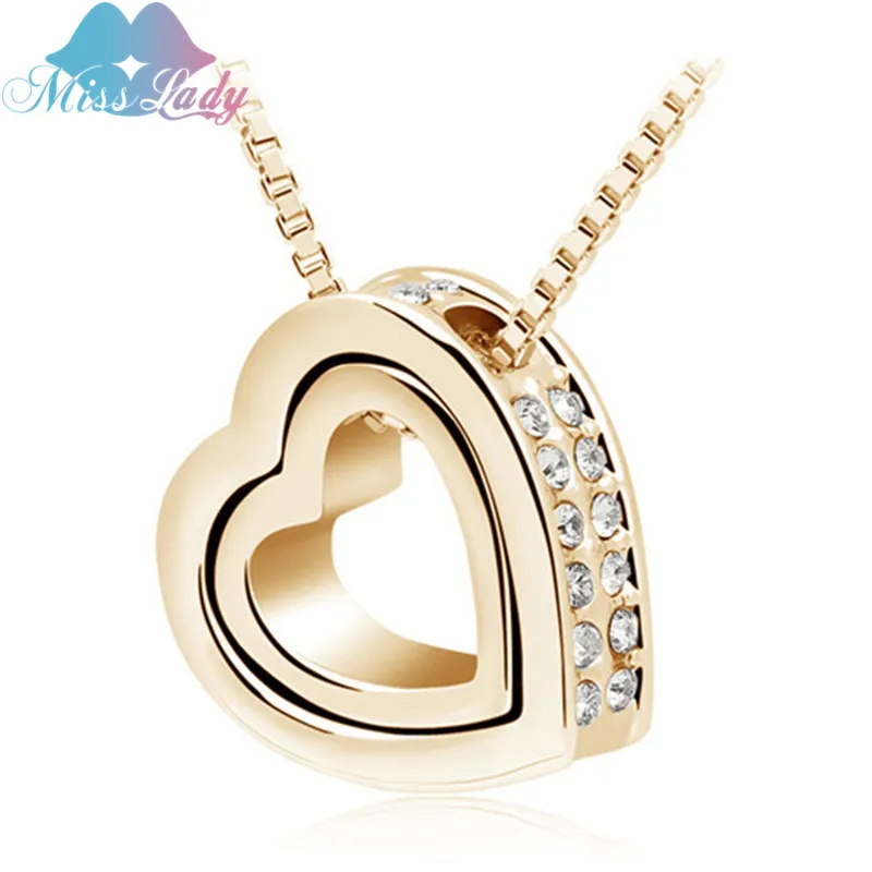 Miss Lady на День святого Валентина золотой цвет австрийский кристалл дизайн женское