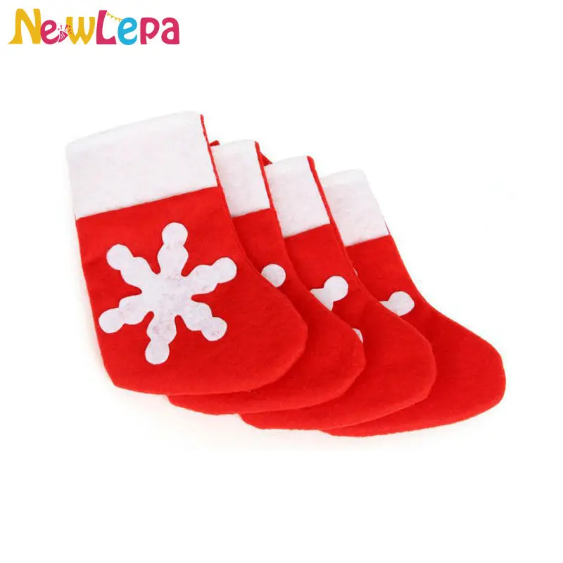 8 шт./лот рождественские чулки посуда столовые сумки Обеденный нож вилка