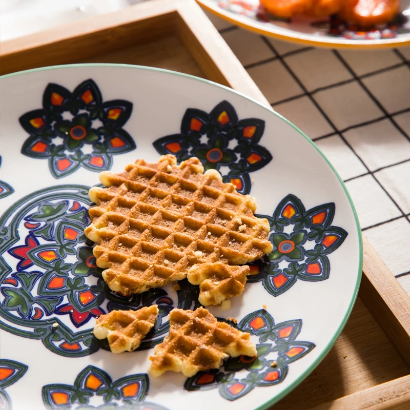 Керамические обеденные тарелки Круглые 8 дюймов под глазурованными тарелками