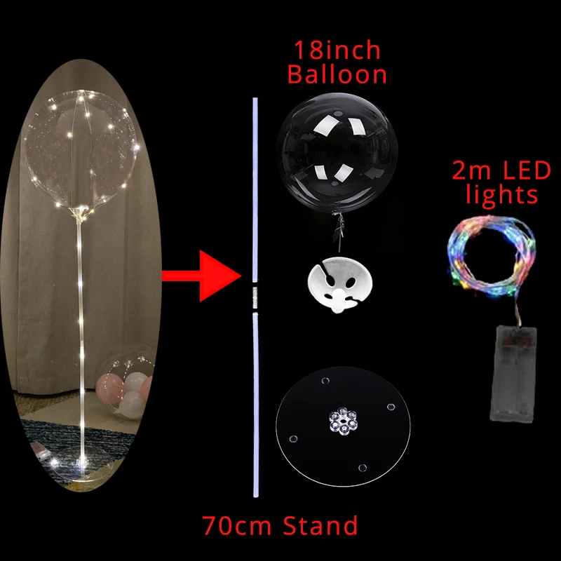 1tube led stand 1 Яркий светодиодный цветной светящиеся шары подставка держатель колонна День Рождения вечерние украшения Детские свадебные шары палочки поставки - Цвет: 1tube led stand 1