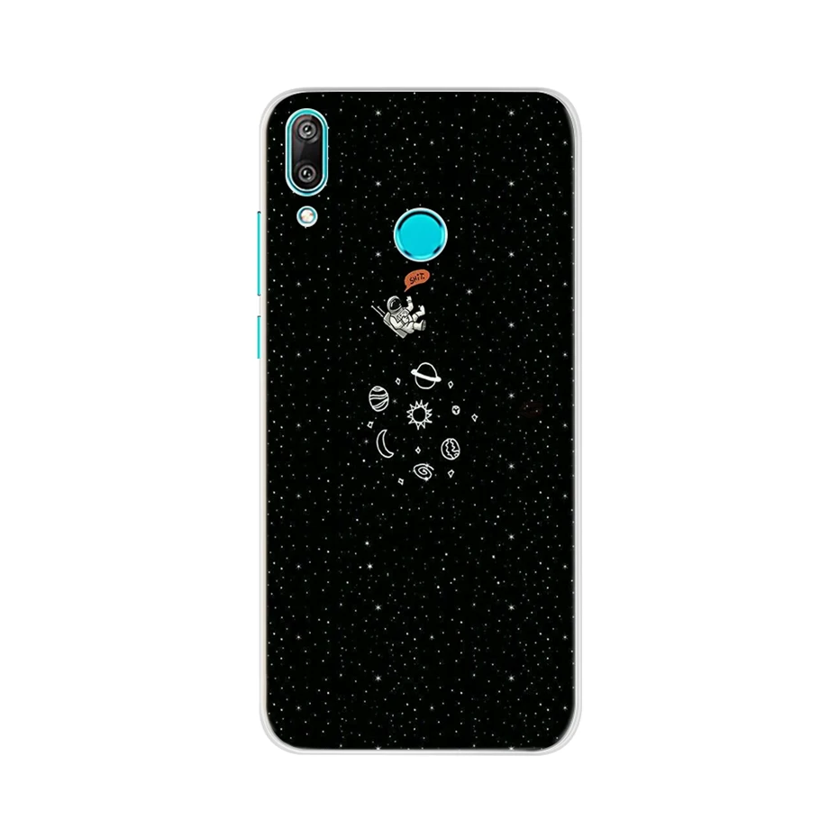 Розовый Чехол для huawei Y7 чехол Y7 Prime силиконовый чехол ТПУ бампер мягкая задняя крышка для Funda huawei Y7 чехол для телефона Capa - Цвет: Розовый