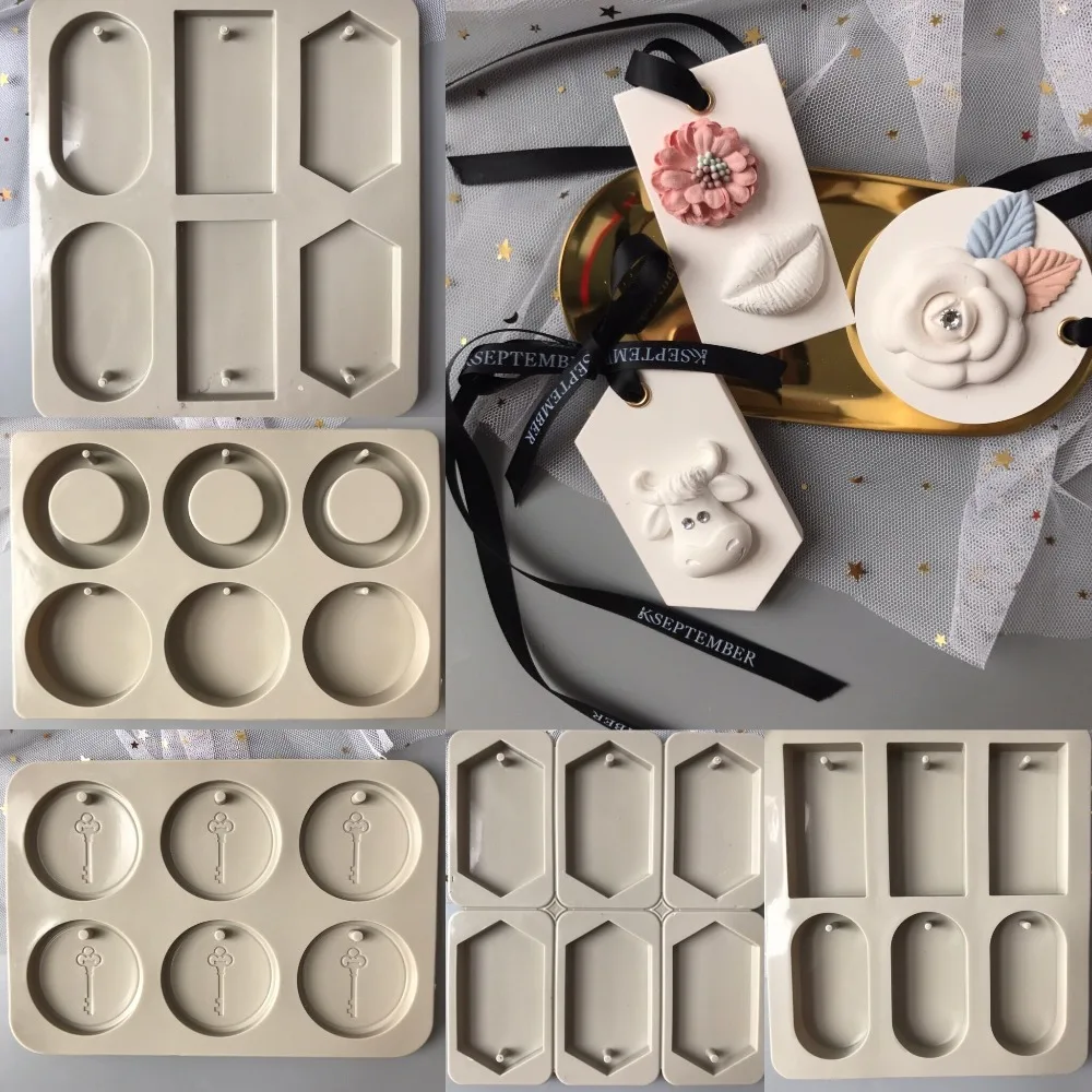 

Mold Silicone Six Hole Wax Molds Mould Aroma DIY Gypsum Molds Flower Handmade Ornaments Aroma Stone Silicone Rubber PRZY 001