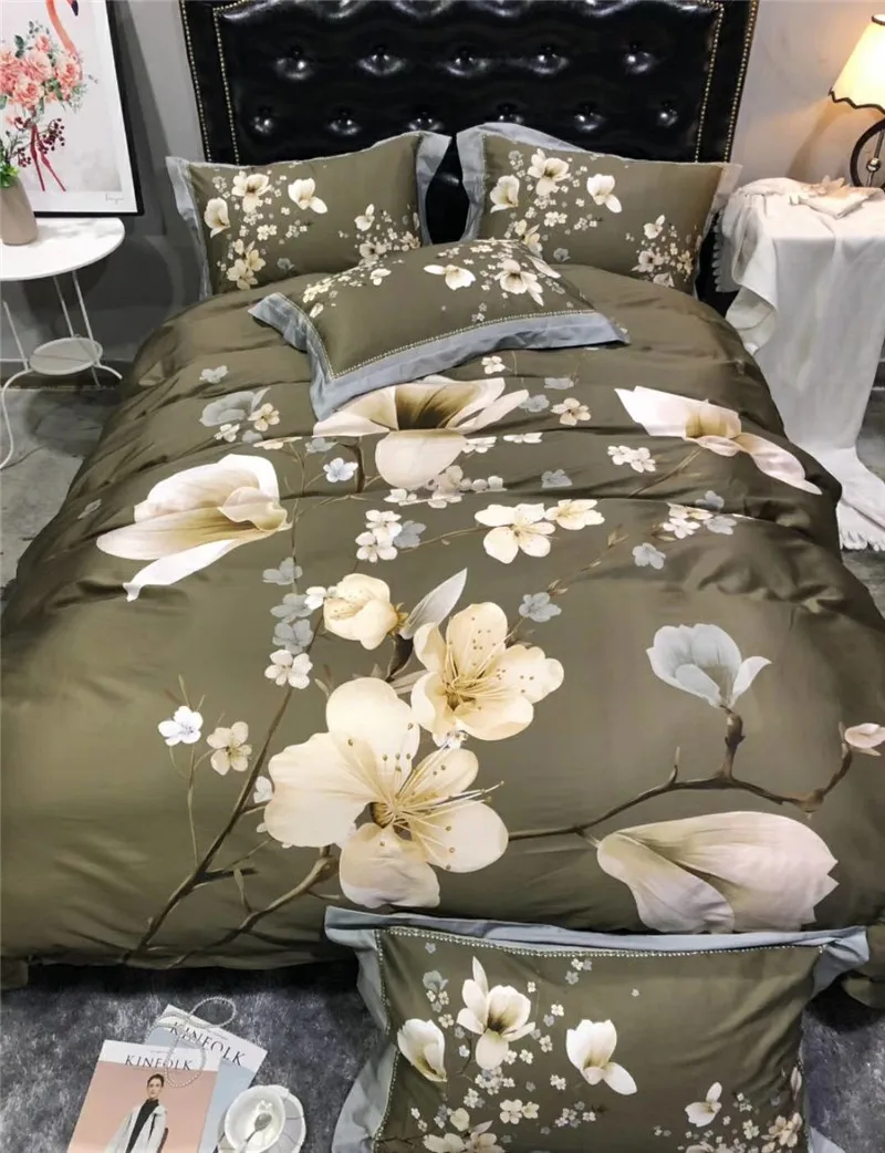 3D Постельный набор 100 S Tencel Простыня 4 шт. набор постельного белья king size queen Пододеяльник Простыня Набор красный Утешитель наборы