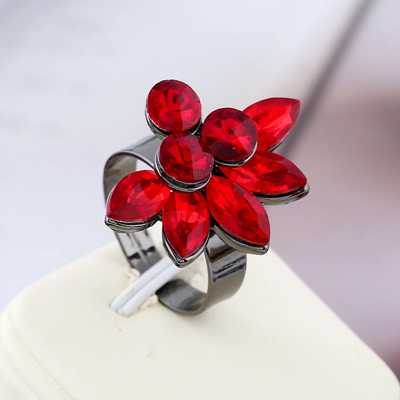 Duohan Марка Игристые красного оттенка Кристалл женские Серьги гвоздики и