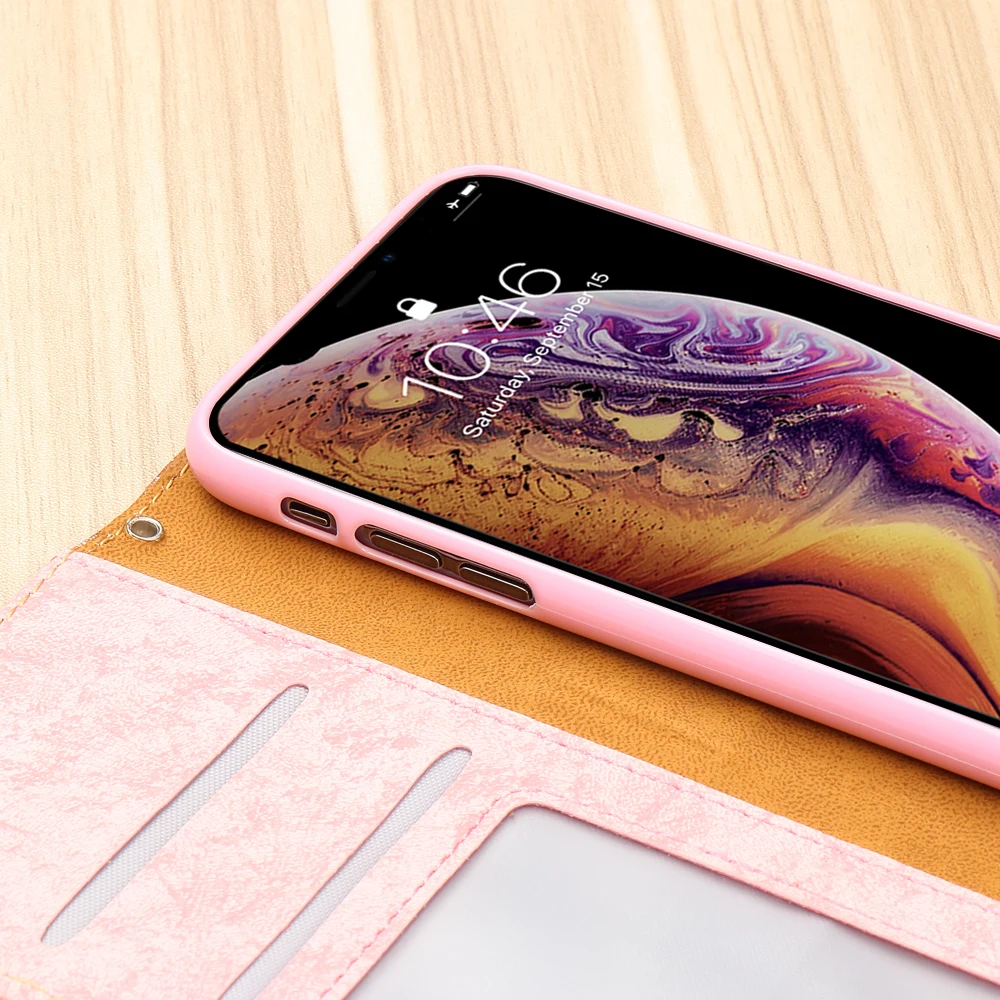 Роскошный блестящий кошелек-чехол для телефона для iPhone Xr X Xs 11 Pro Max для 7 Plus 8 6S 6 5 5S SE женский милый откидной Магнитный бампер-Чехол