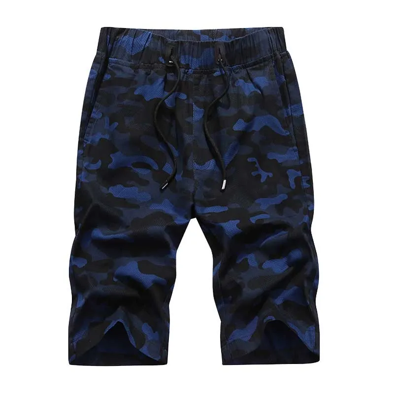 Military Camouflage Board Shorts for Men Summer Shorts Casual Loose Elastic Waist Couple Beach Wear Plus Size Streetwear Shorts men s camouflage style lace up slimming elastic shorts