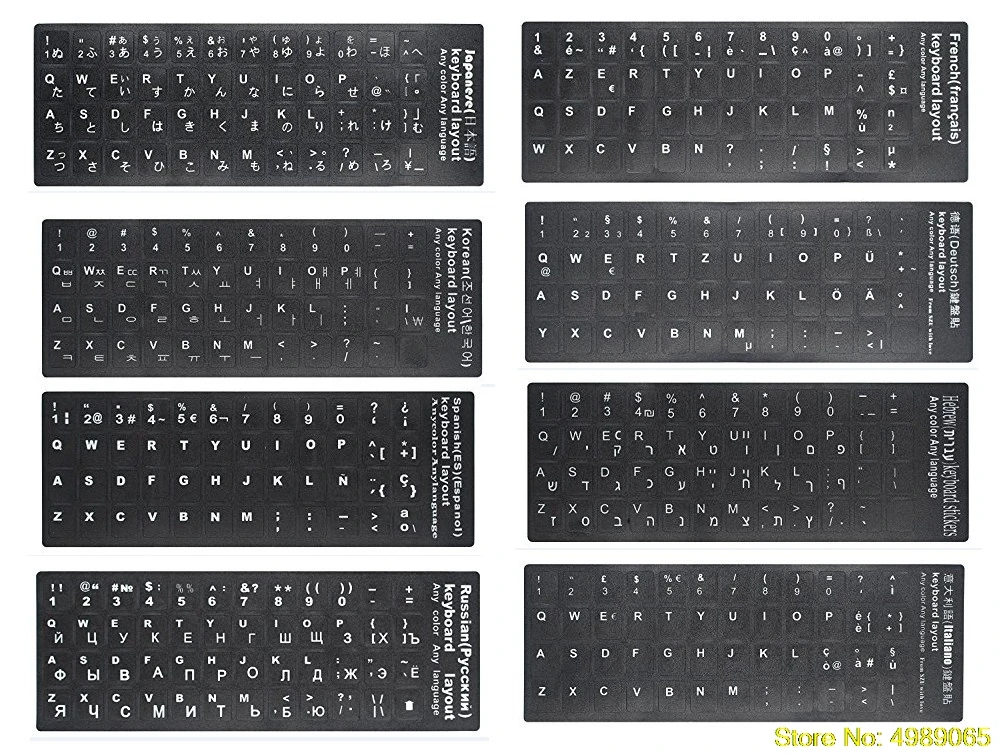 Водонепроницаемые стандартные наклейки на клавиатуру 2 шт.|Наклейки для