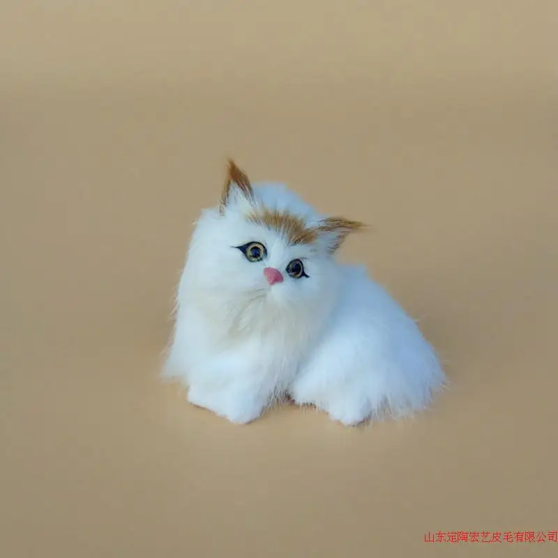 

Simulation yellow cat polyethylene&furs cat model funny gift about11cmx8cm