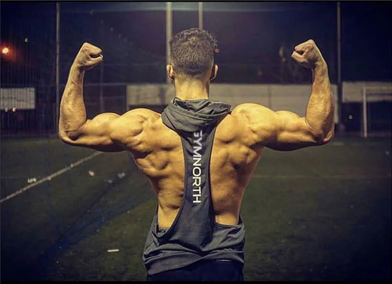 GYMNORTH мужские толстовки с капюшоном, одежда для фитнеса, бодибилдинг, майка, мужская спортивная одежда без рукавов, футболки