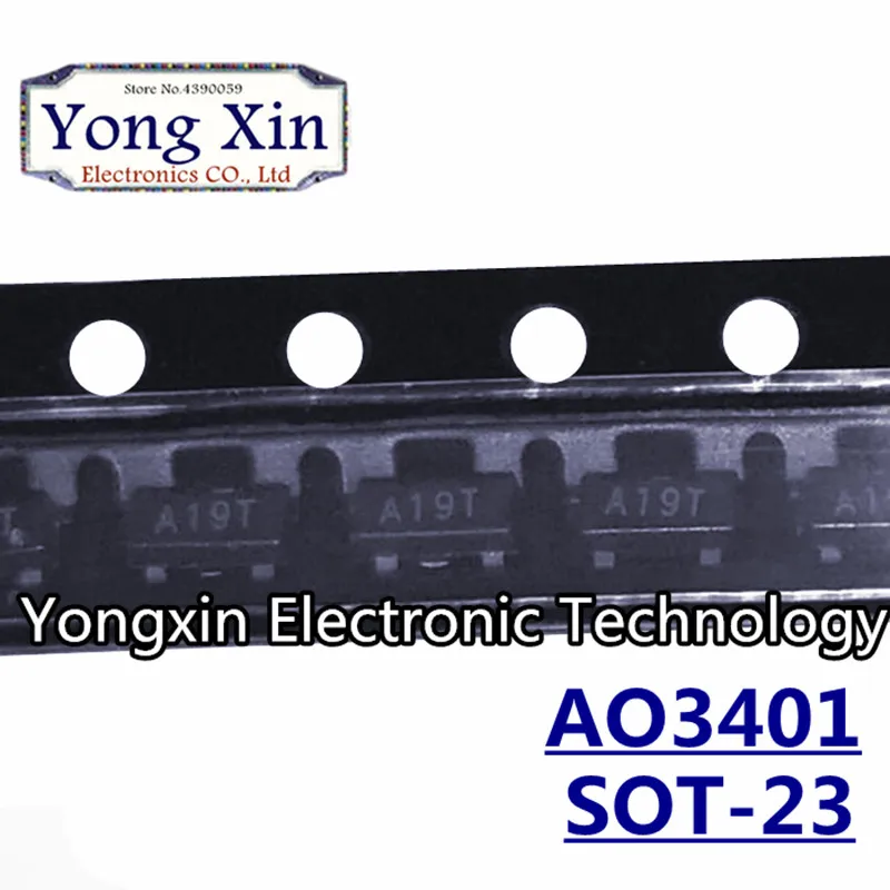 100 шт. AO3401 SOT23 SMD A19T|Регуляторы напряж./стабилизаторы| |