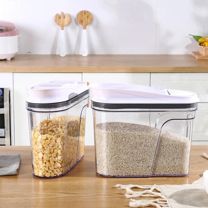 

Whole grain storage tank large plastic storage box kitchen food storage storage box dry goods sealed cans household WF3161632