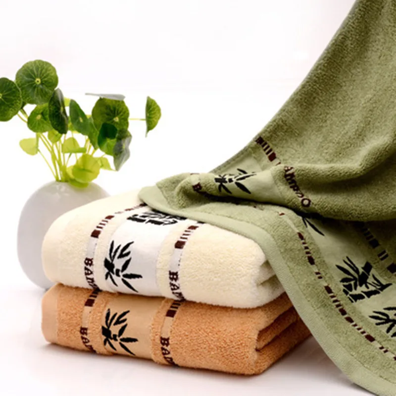 

HELLOYOUNG Bamboo Leaf Soft Bamboo Fiber Face Towel For Adults Thick Bathroom Super Absorbent Towel 34x74cm