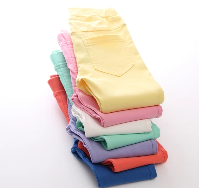 Леггинсы для девочек 4 12 лет повседневные Хлопковые Штаны карамельных цветов