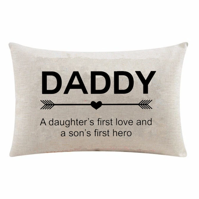 

Новый костюм с сердечками и подушка чехол для подушки для Daddy Cool дочери во-первых надпись «Love Son» первый герой белье домашний декор подарки д...