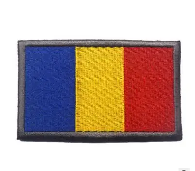Romania Flag AHYONNIEX, 1 шт., тканевые нашивки с флагом, для Украины, ЕС, чешский, Хорватии, Шотландии, России, нашивки с 3D флагом, нашивки для куртки, джинсовой одежды - Цвет: Romania Flag