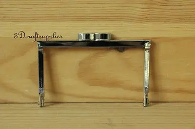 Металлический клей для рамки кошелька серебряный зажим 4 дюйма X 2 1/2 C51|purse frame|metal