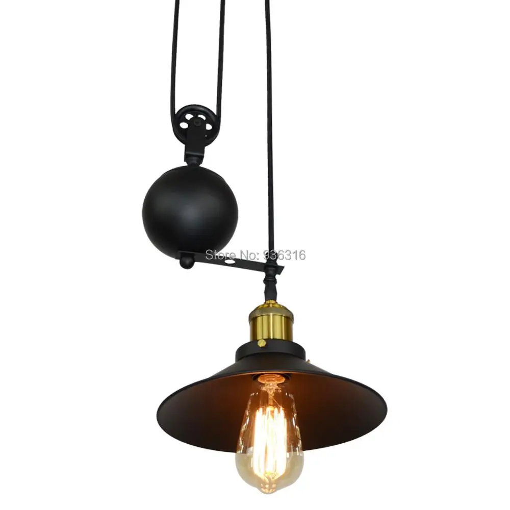 Винтажный железный подвесной светильник в стиле лофт регулируемая проволочная