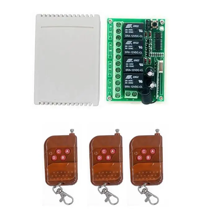DC12V 4CH 10A радио управление ler RF беспроводной кнопочный пульт дистанционного