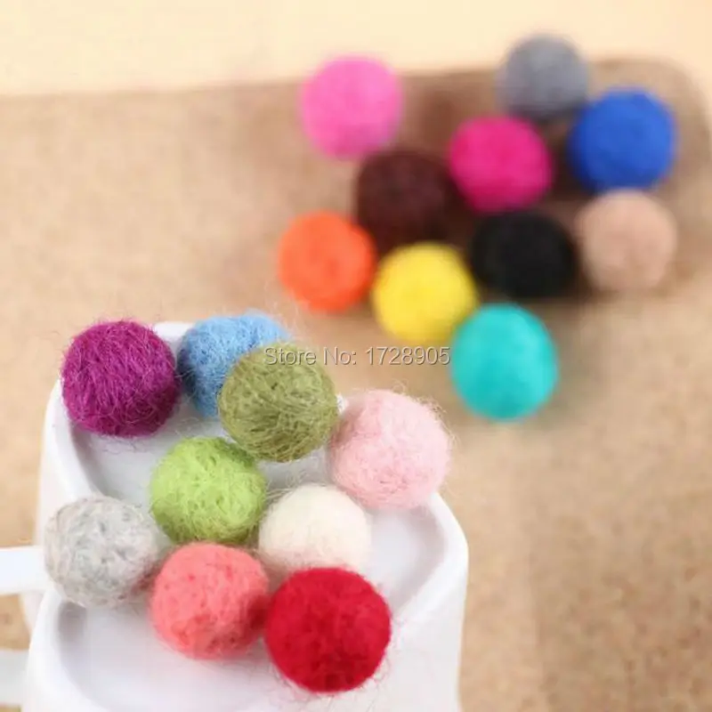 Круглые помпоны шарик из шерстяного войлока украшение для дома белые фетровые