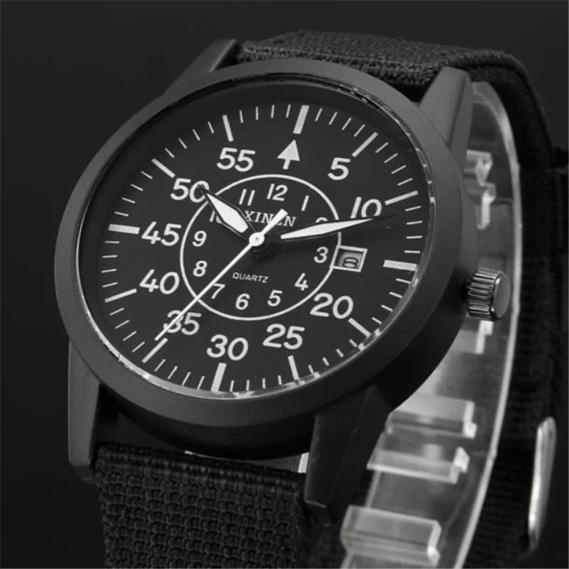 Высококачественные мужские часы из нержавеющей стали армейские спортивные