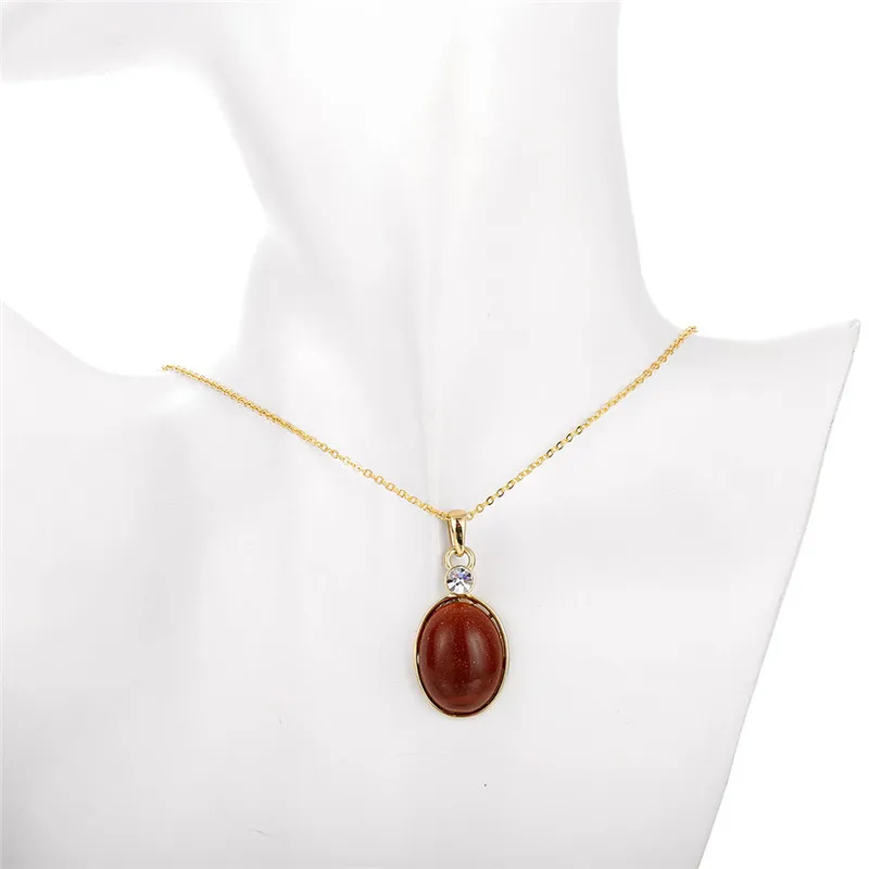 Модные Винтажные ожерелья Water Drop драгоценного камня колье Цепочки и Подвески для