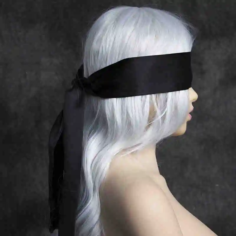 Blindfold Bondage Restraints Women Sex Products Soft Silk Satin Patch Eye Mask Ribbon Blind for Sleep Rest Couple Flirt Toy | Красота и
