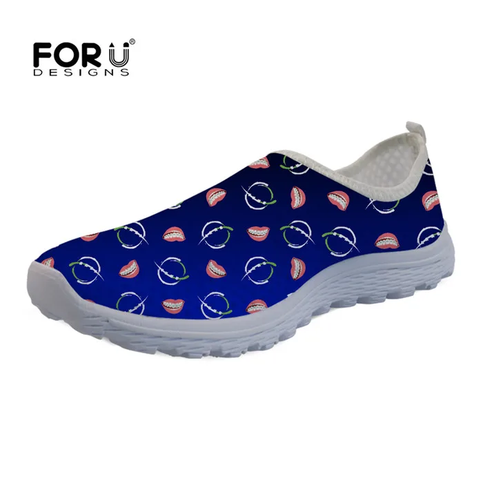 FORUDESIGNS/Обувь для стоматолога; женская обувь для медсестры; удобные кроссовки на плоской подошве; женская дышащая обувь из сетчатого материала; Dentista zapatos mujer - Цвет: YQ2426AA