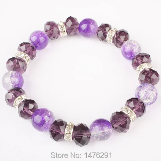 Разнообразные граненые взрывобезопасные бусины эластичный браслет 1 шт. |