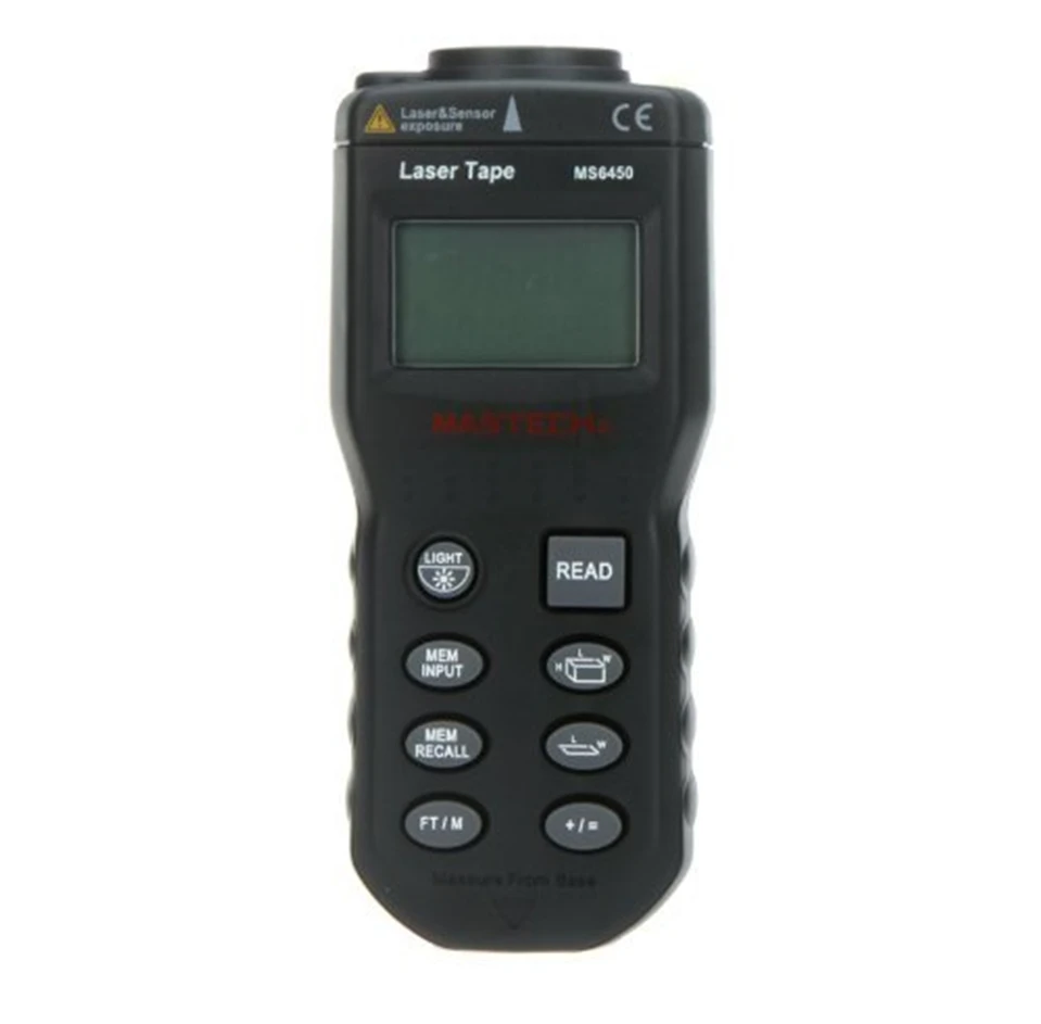 

MS6450 Laser Guide Ultrasonic Range Finder Laser Distance Meter Medidor Laser Rangefinder Length Area Volume Measurer