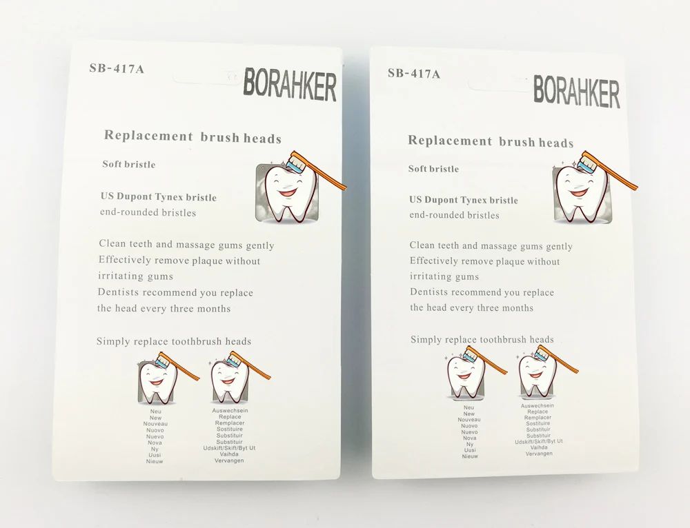 Электрическая зубная щетка головки для гигиены полости рта двойной чистый SB-417A 400 шт./лот