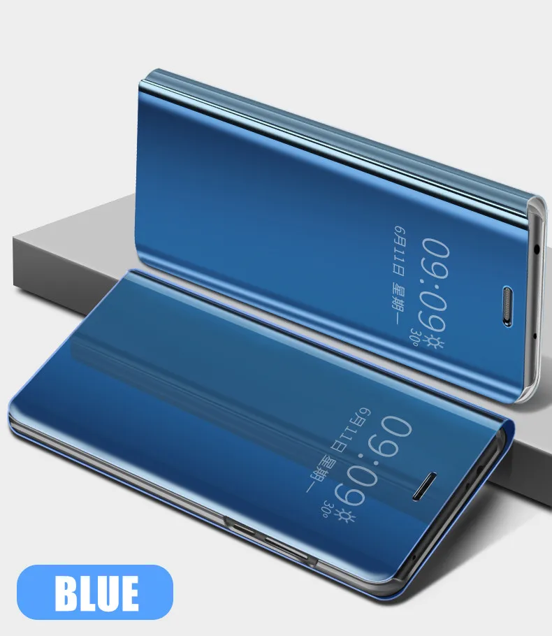 Sky blue Умный зеркальный флип-чехол для телефона для Xiaomi Redmi 6 6A 6 Pro 4A 4X5 плюс S2 Clear View Обложка для Redmi Note 3 4 4X 5A 5 6 iPad Pro - Цвет: Sky blue
